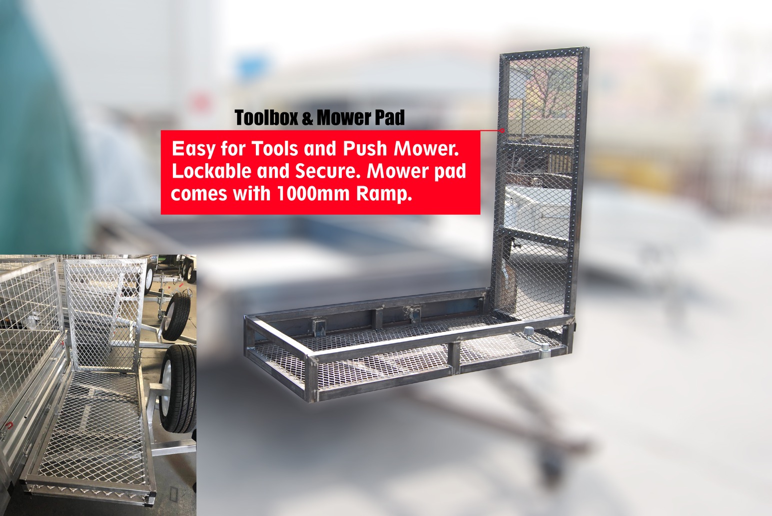 Mower Pad comes with 1000mm Ramp