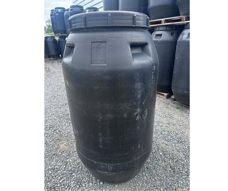 220 Litre Plastic Drum Black