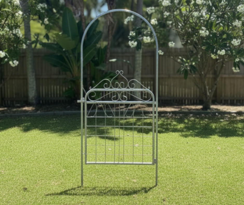 Garden Arch with Decorative Gate