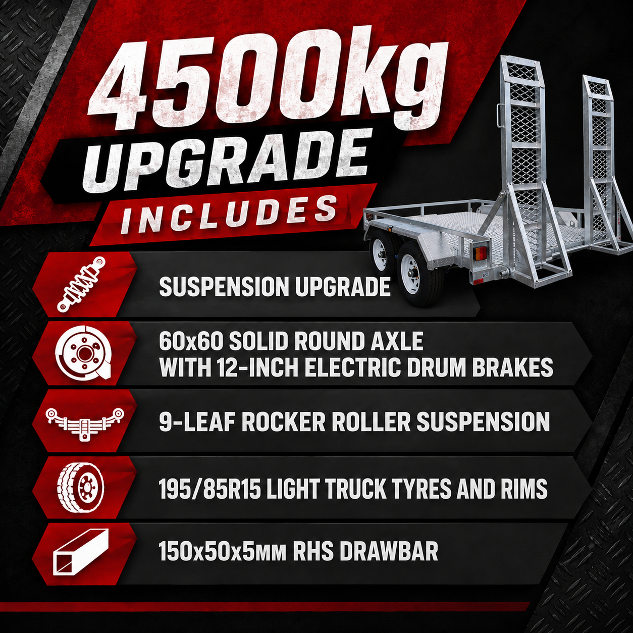 4500kg Plant Trailer Upgrade
